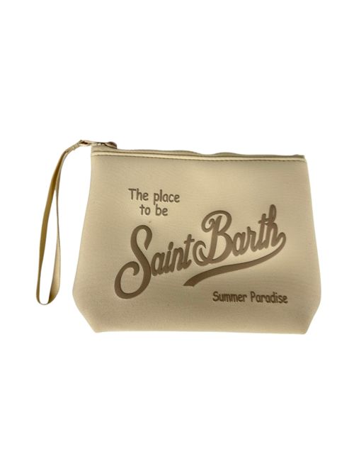 women's beige neoprene aline cosmetic bag MC2 Saint Barth | ALINE1112